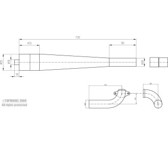 PIPE POUR MVVS pour 45/50cc 2